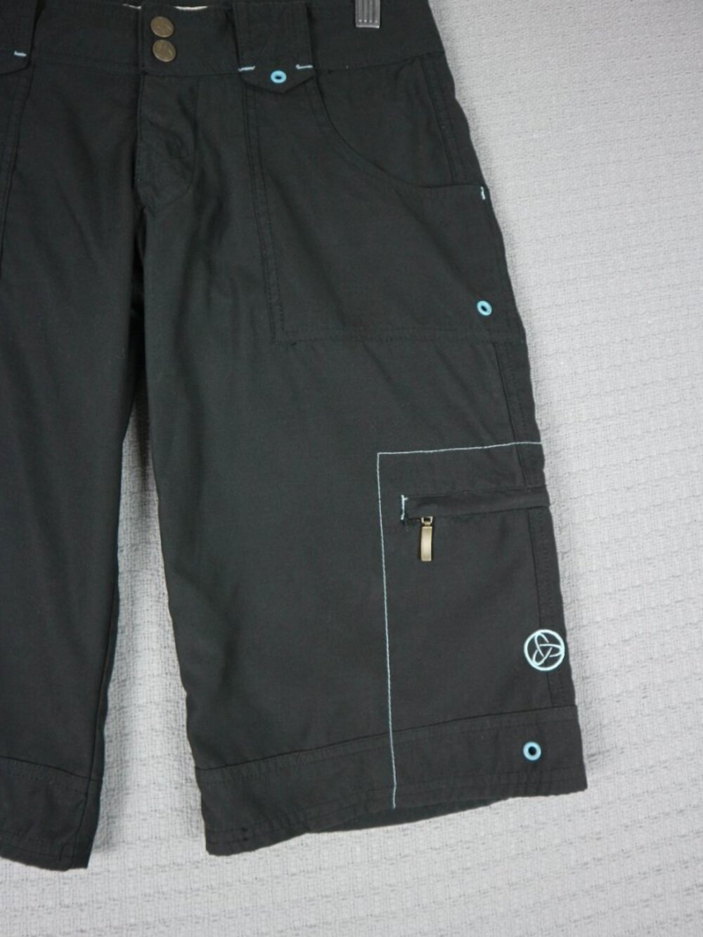 Orb Nylon Capri Y2K Gorpcore Style Pants Size 3 26W Streetwear - Picture 3 of 7